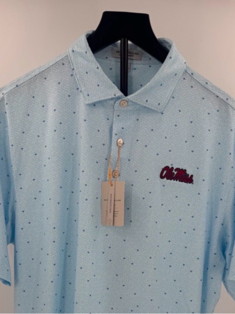 Ole Miss Rebels! Peter Millar "Ole Miss Tequila Sunrise" Polo - XL - NWT